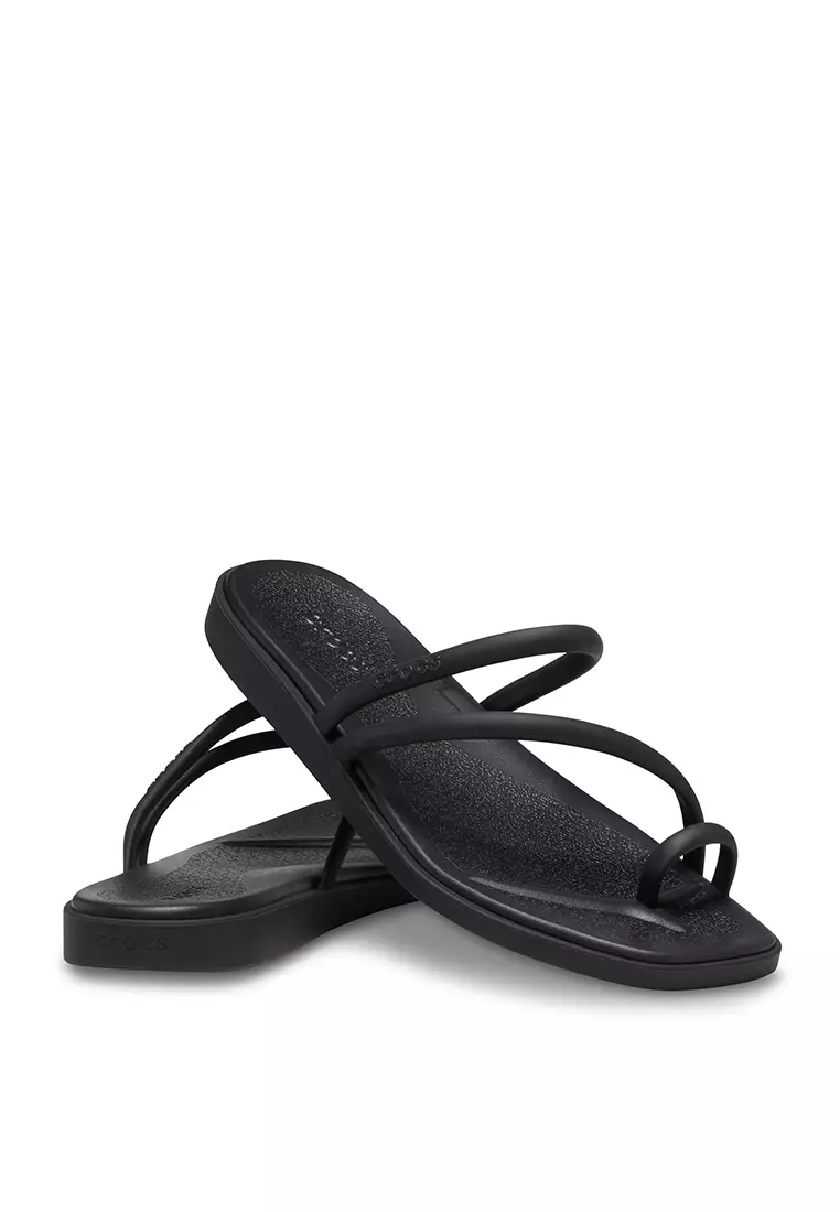 Crocs Women Miami Toe Loop Sandal - Black