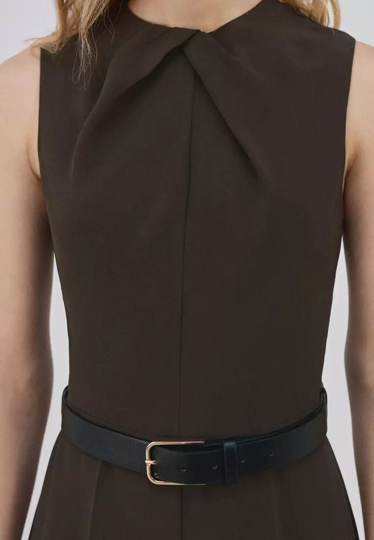 Jumpsuit With Draped Detail Belt