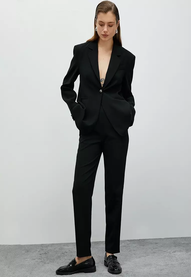 High Waist Button Pants