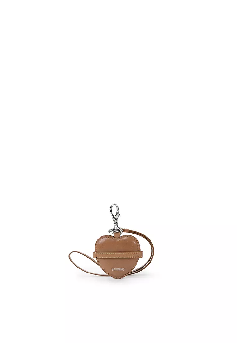 Heart Mirror Charm - Caramel