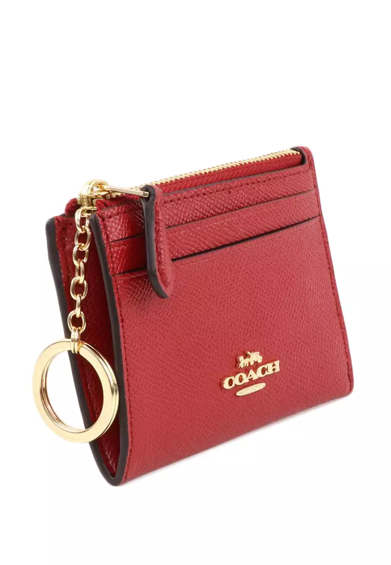 COACH Mini Skinny ID Case in Embossed Textured Leather