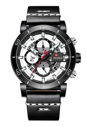 Buy Naviforce Naviforce Black Leather Watch Online On Zalora Singapore