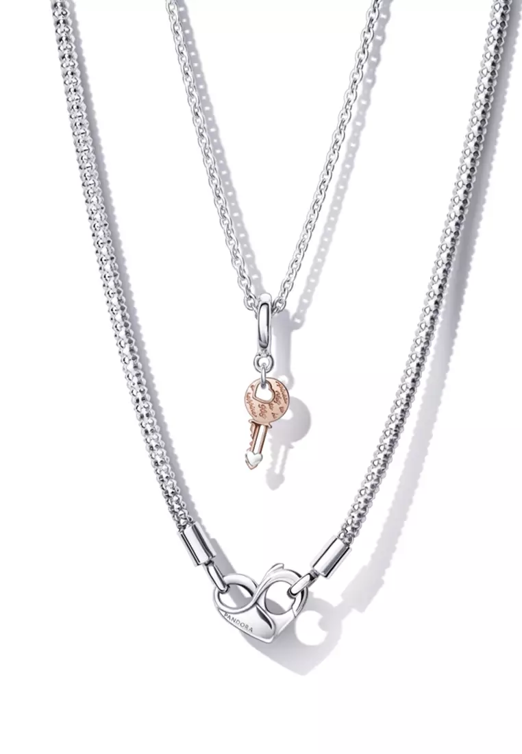 Pandora Moments Studded Chain Necklace (45cm)