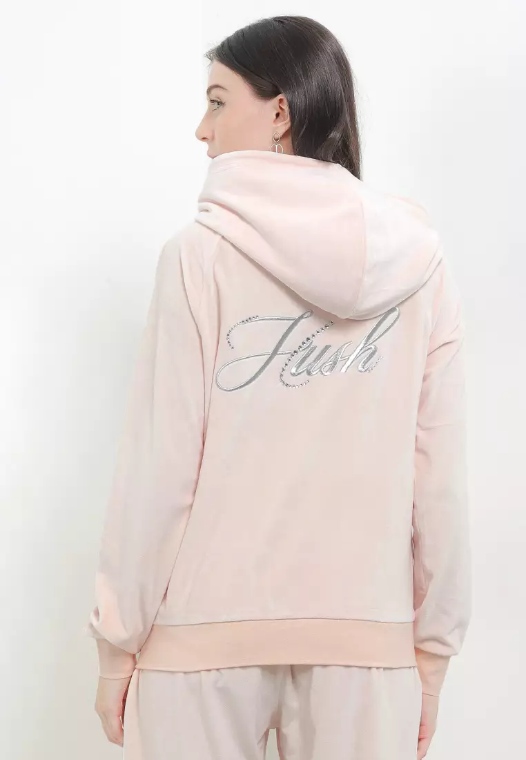 Bl Juwel Jcl Hoodie Zipped Velour Sweatshirt