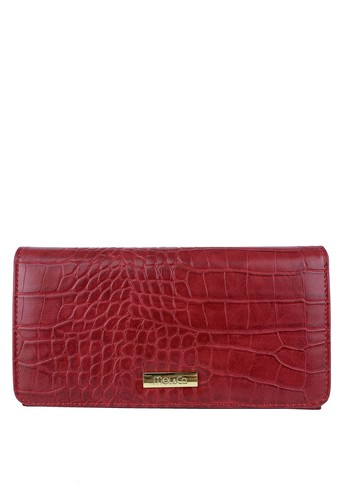 Jual Mel Co Faux Leather Croco Embossed Long Wallet Original Zalora Indonesia