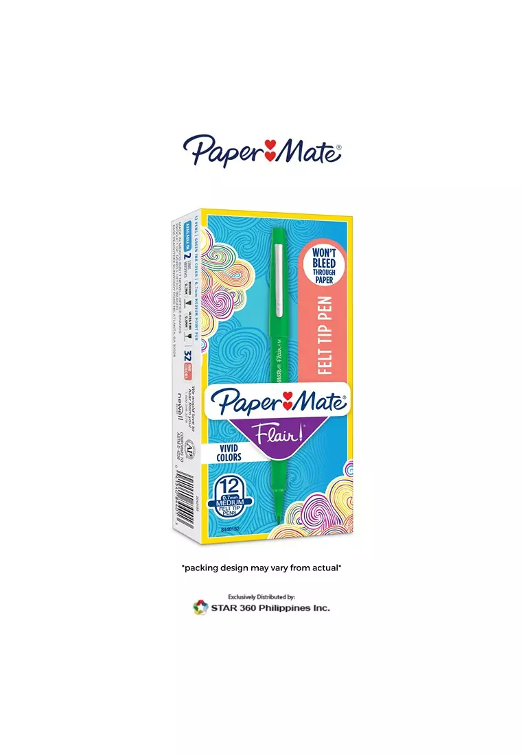 Buy Paper Mate Flair Medium Point 12s Green 2024 Online