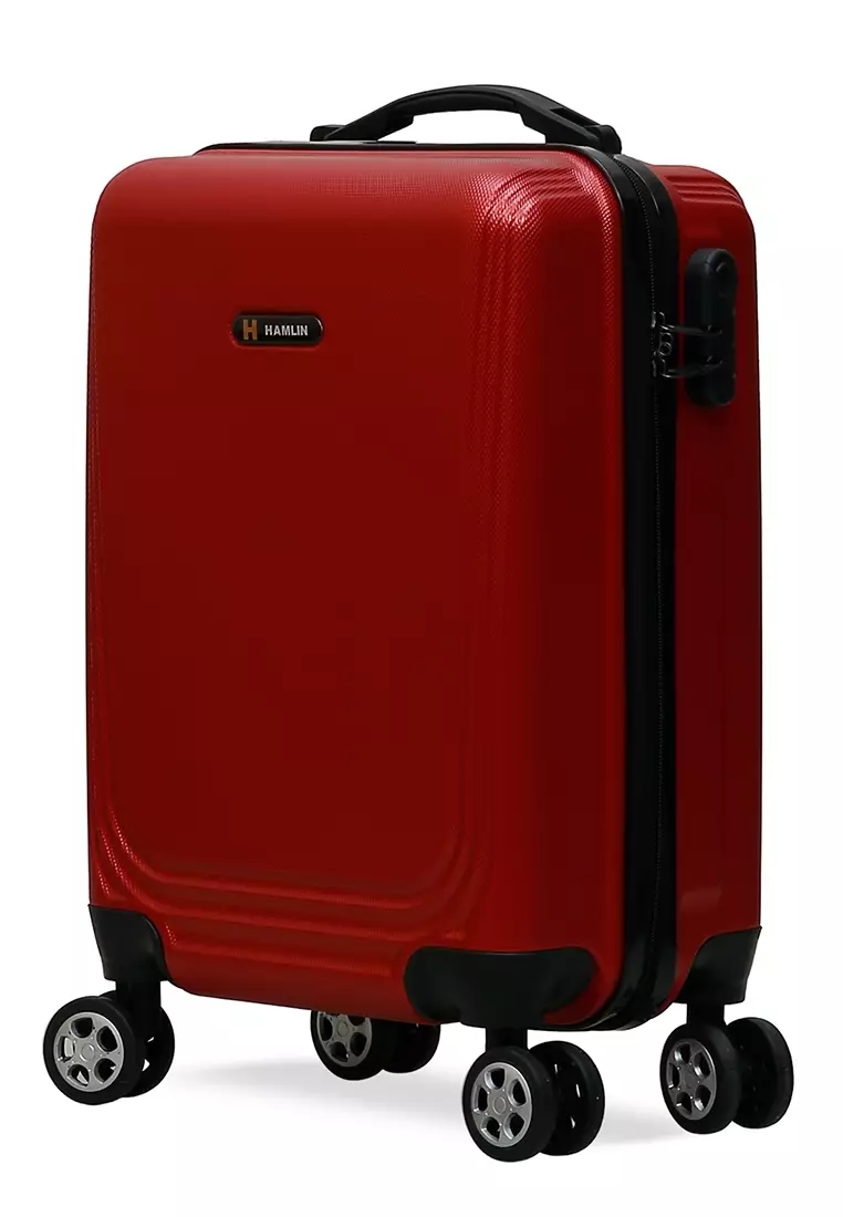 Caroline Koper Hardcase Unisex Size 18 Inch Tas Travel Large Compartment Material ABS+PVC Coated ORIGINAL - Red