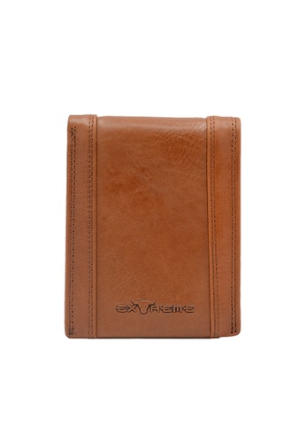 EXTREME brown Extreme Leather Bifold Wallet With Mid Flip E8998ACDA30528GS_1