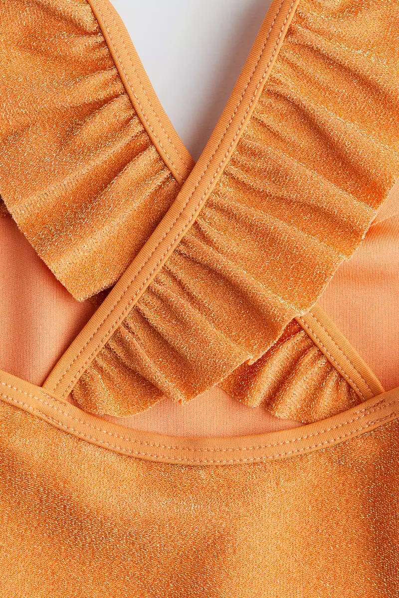 Flounce-trimmed swimsuit