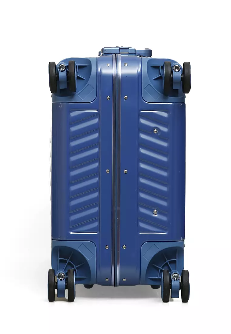 Austin Koper Alumunium Frame Unisex Size 24 Inch TSA Lock System Suitcase Material Polycarbonate ORIGINAL - Blue