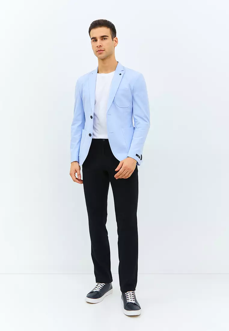 Jobb Edmond-T2 Blazer Pria Slim Fit Light Blue