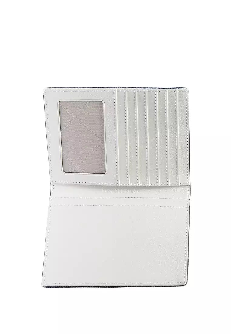 Jet Set Travel Medium Passport Case with Patches - Denim