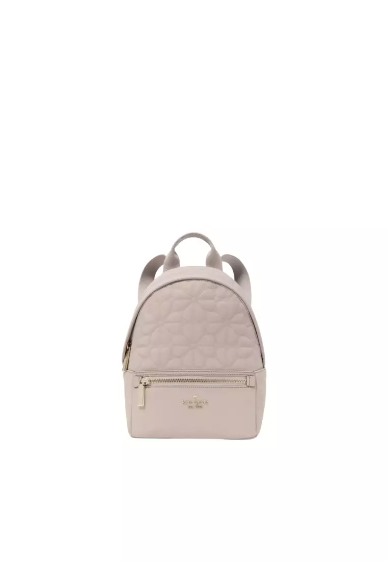 kate spade quilted mini backpack New York Kate Spade New York Spade Flower Quilting Interior slip pocket Spade Flower Quilted Fabric Small