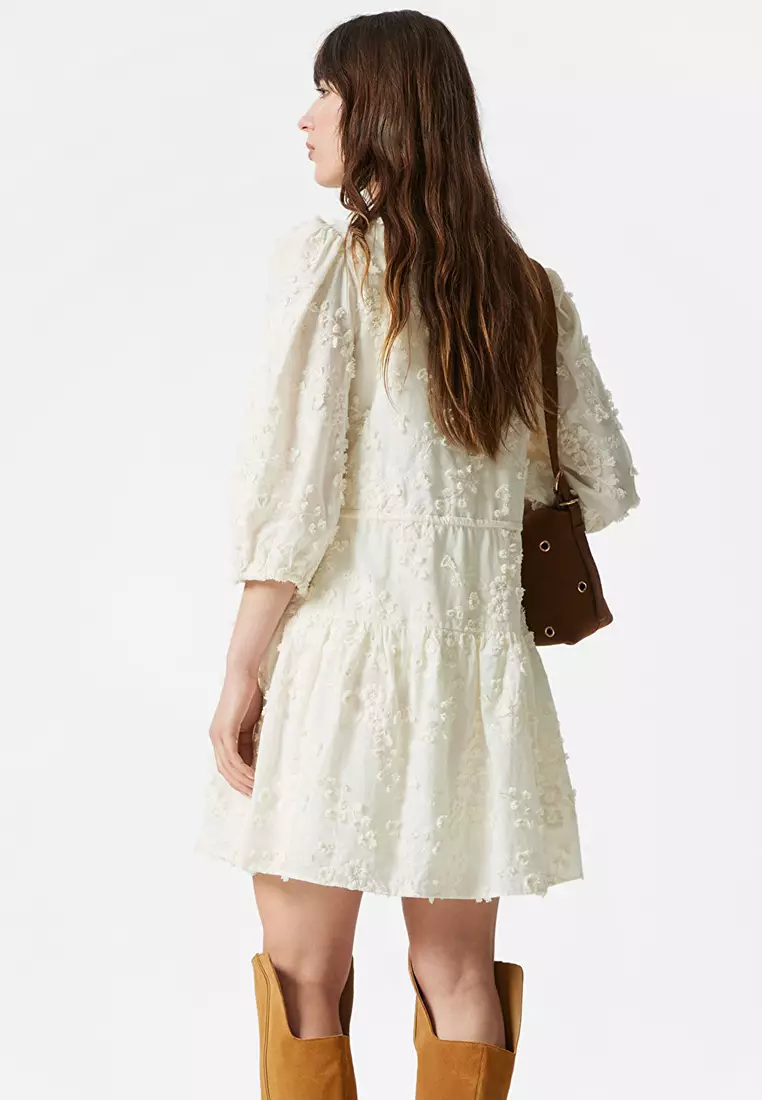 Embroidered Mini Dress