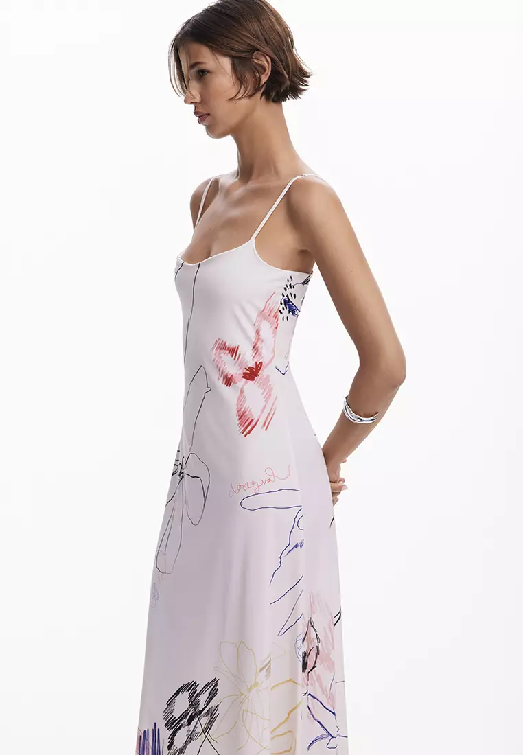 2-in-1 brushstroke dress