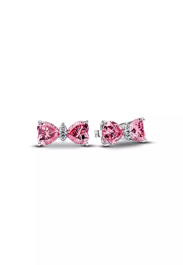 Pandora Pink Bow Stud Earrings