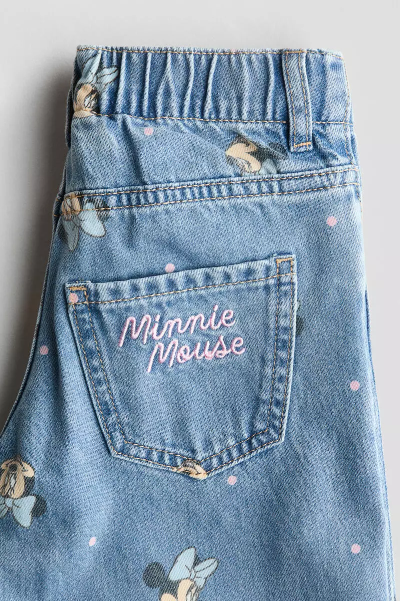Printed Wide Leg Jeans