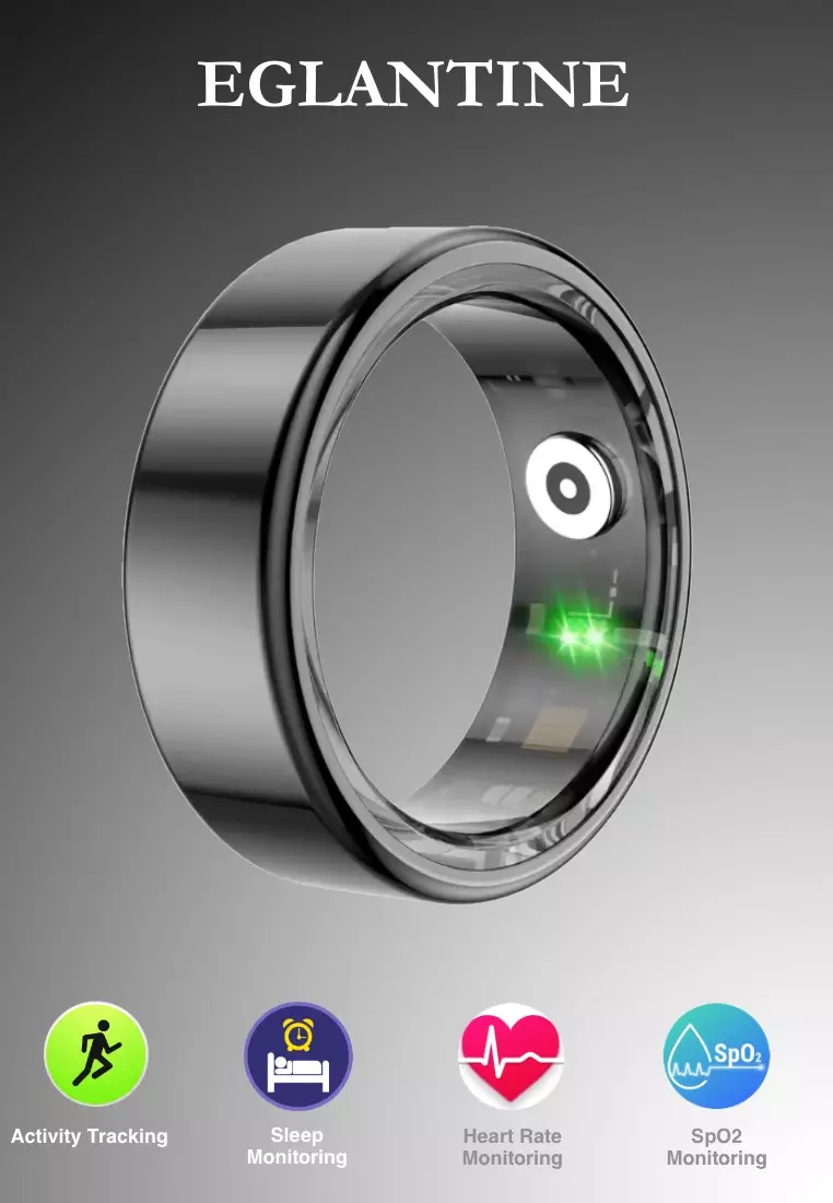 Smart Wearable Set - Eglantine Wireless Earbuds + Smart Ring - Black