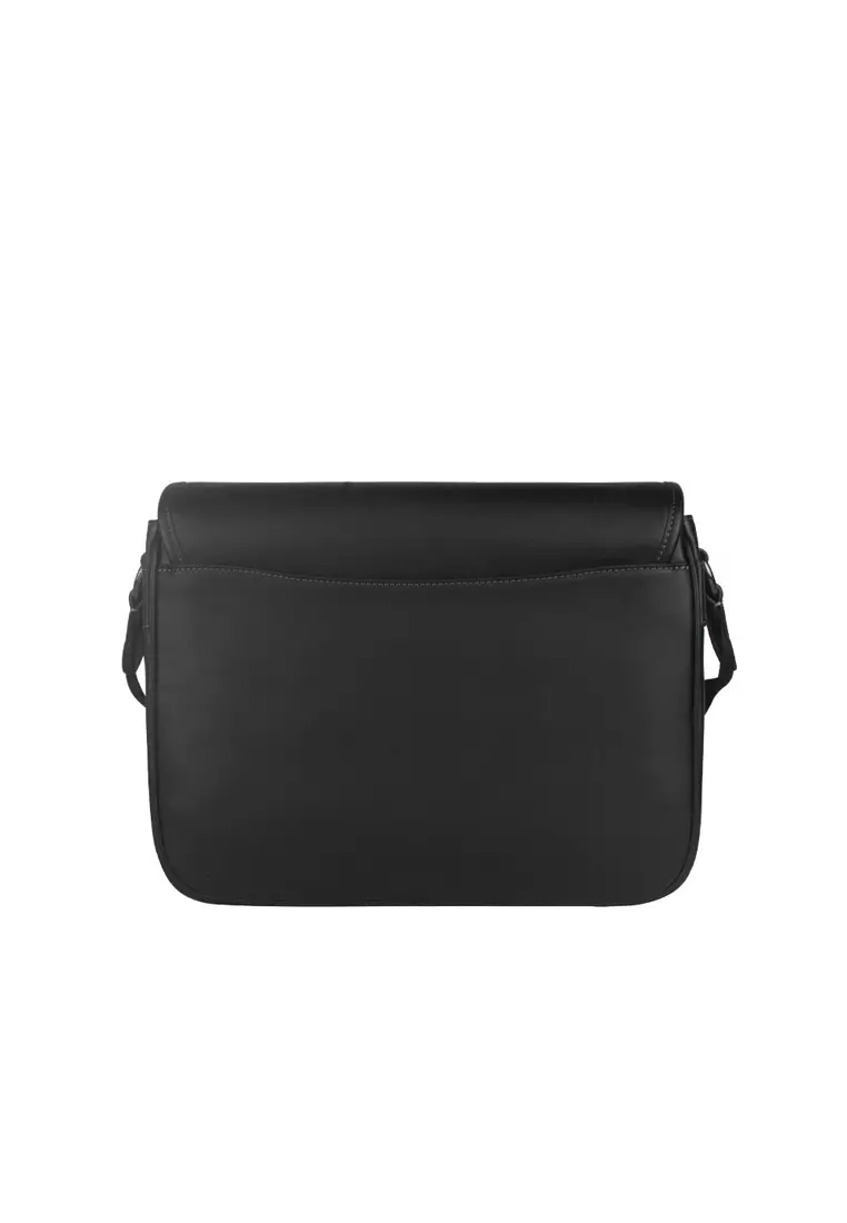 Racer Messenger Men's Crossbody Bag In Black CU110