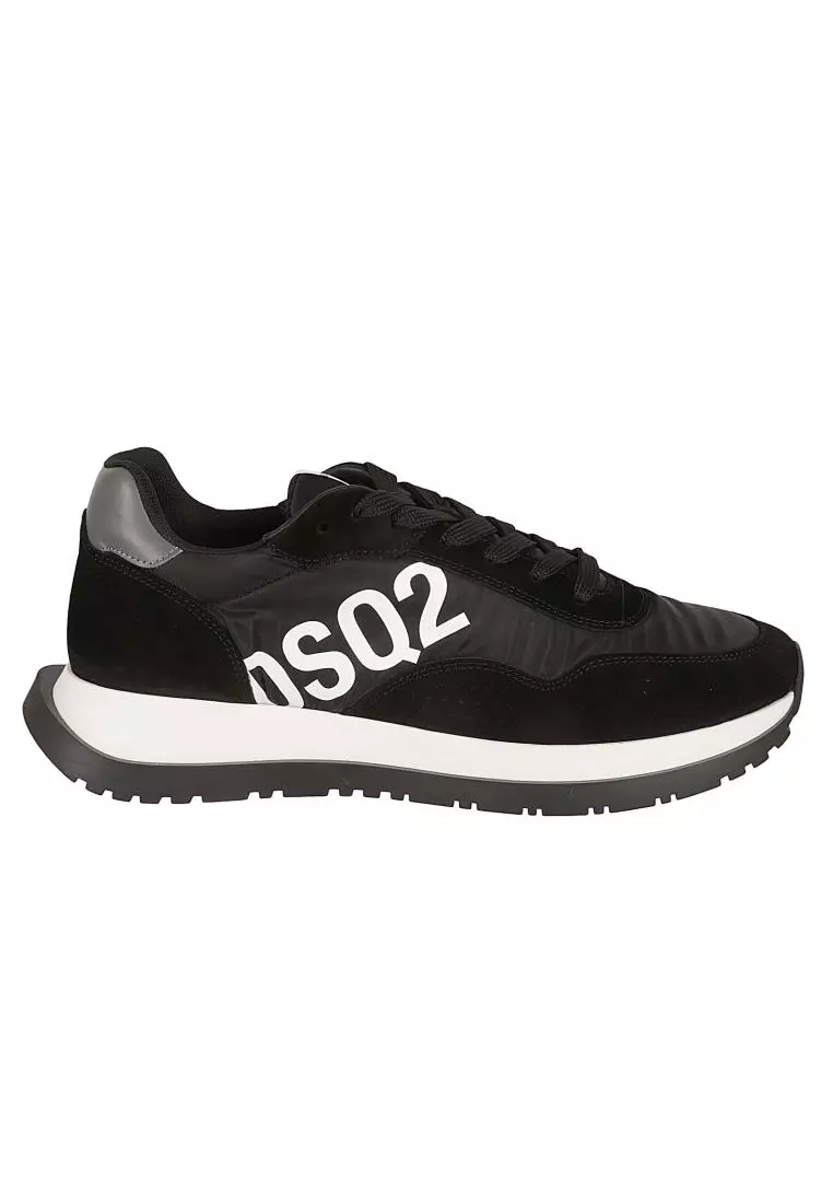 All black dsquared trainers sale