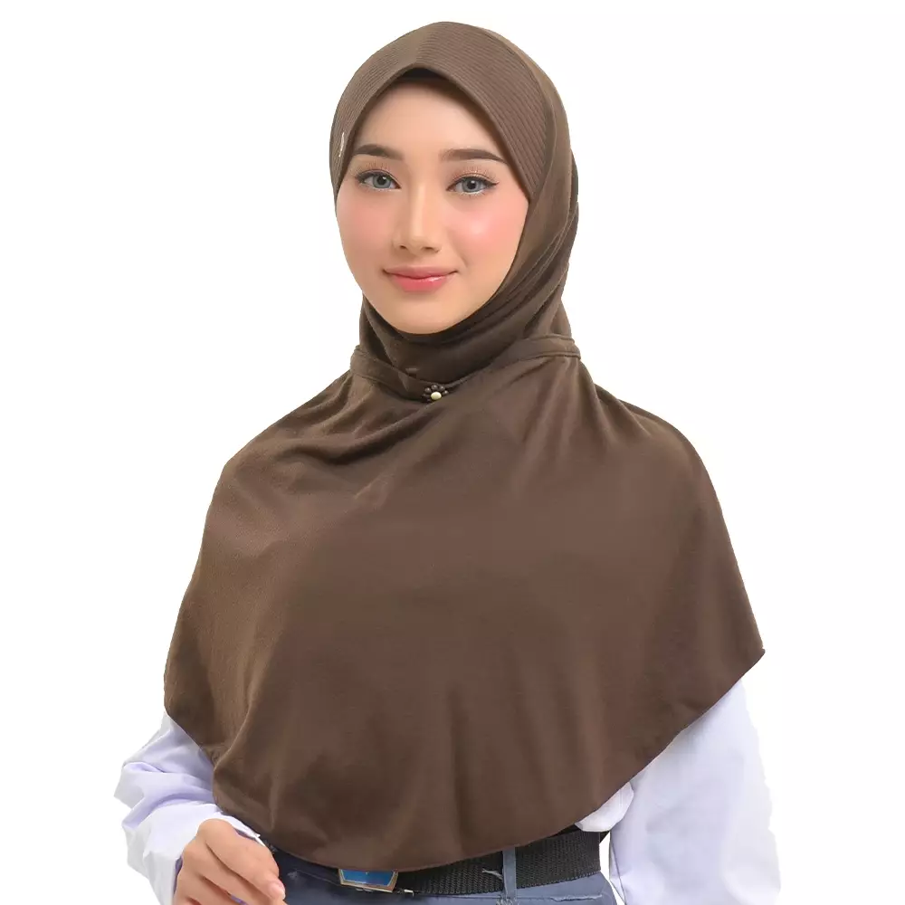Rabbani - kerudung Sekolah Instan Picanto S - Brown