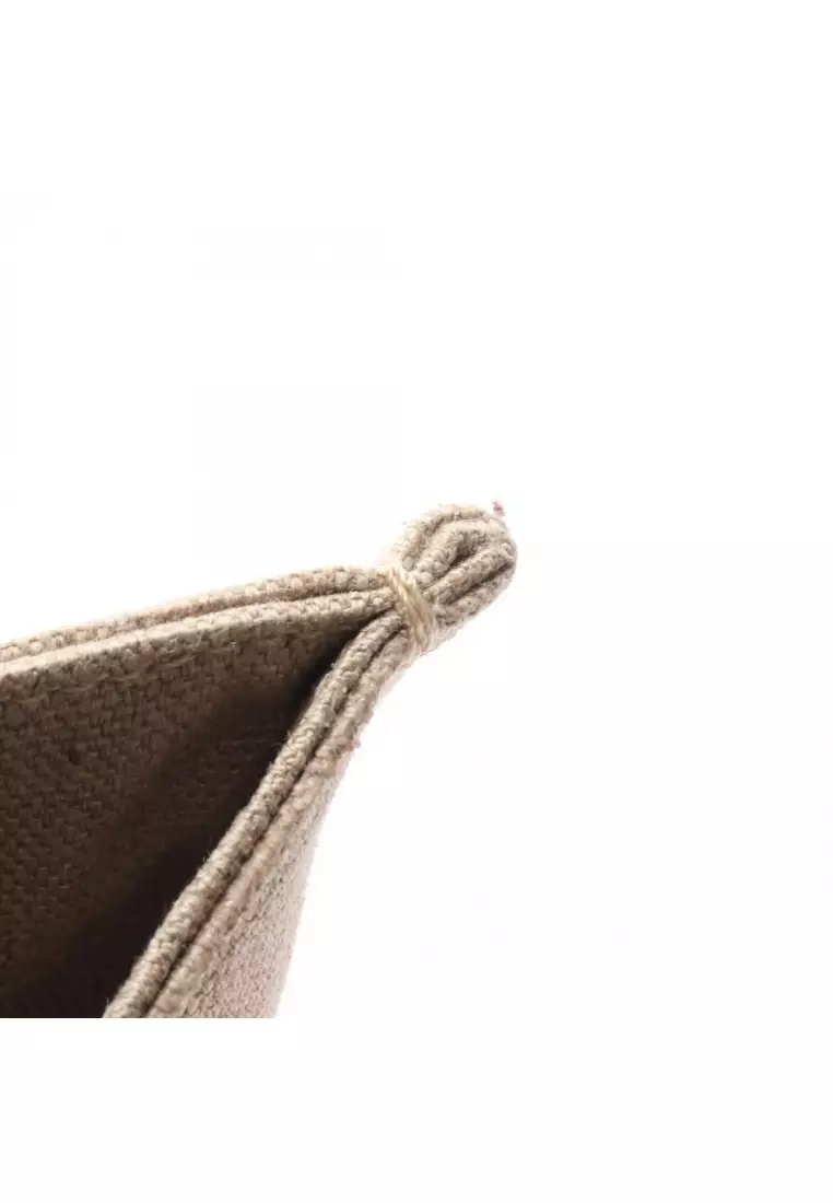 Pre-Loved Chloé WOODY Woody Medium Shoulder bag tote bag canvas leather beige black