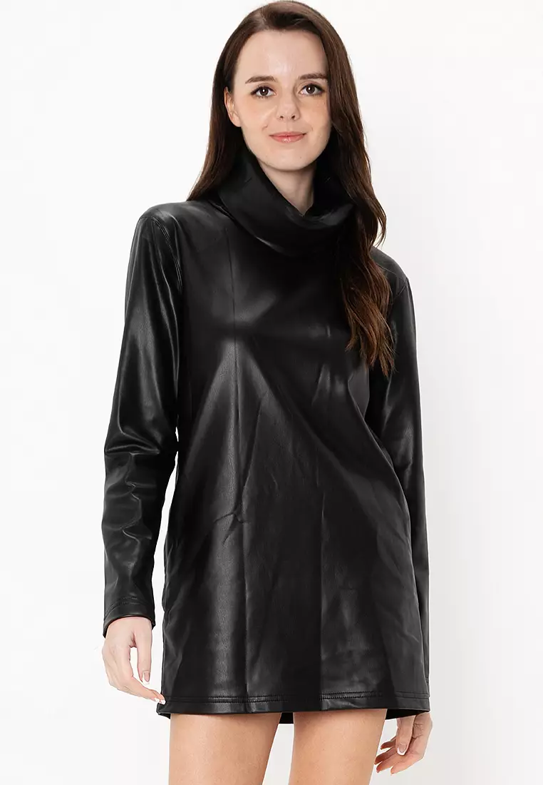 ZARA Faux Leather Mini Dress 2025 | Buy ZARA Online | ZALORA Hong Kong