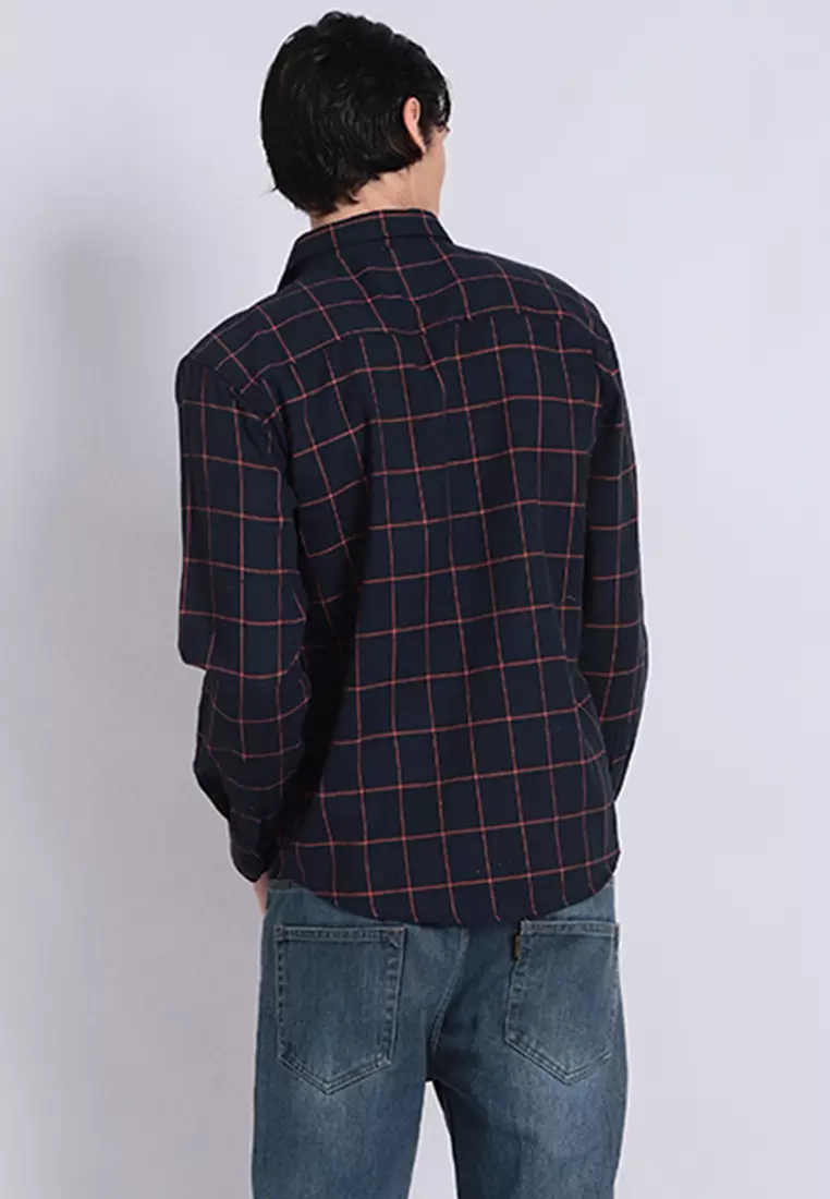 Kemeja Flanel Lengan Panjang E037J22