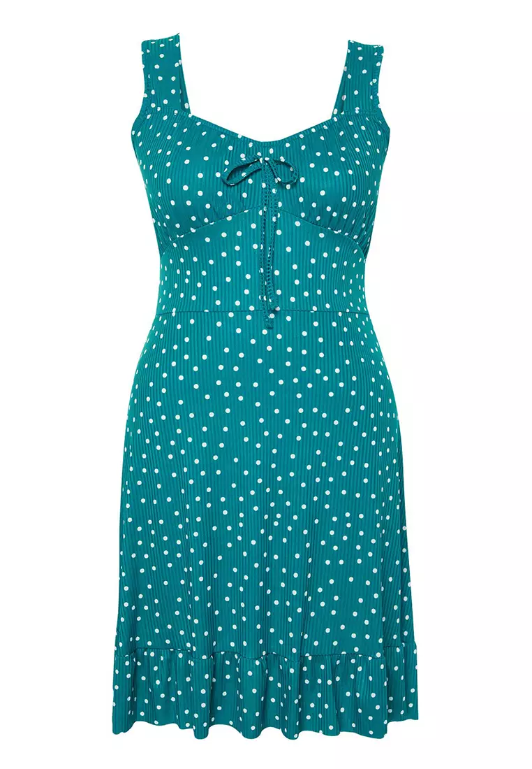 Plus Size Polka Dots Dress