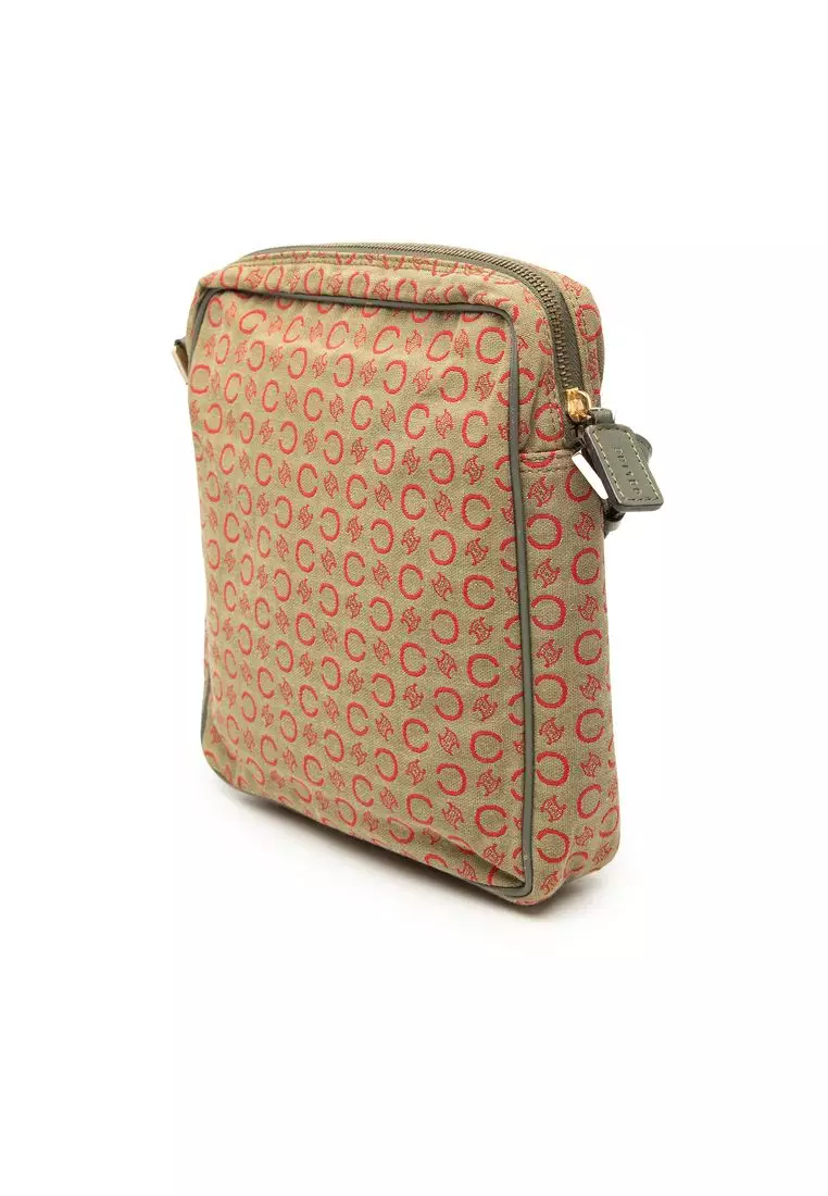 Pre-Loved Celine C Macadam Canvas Crossbody