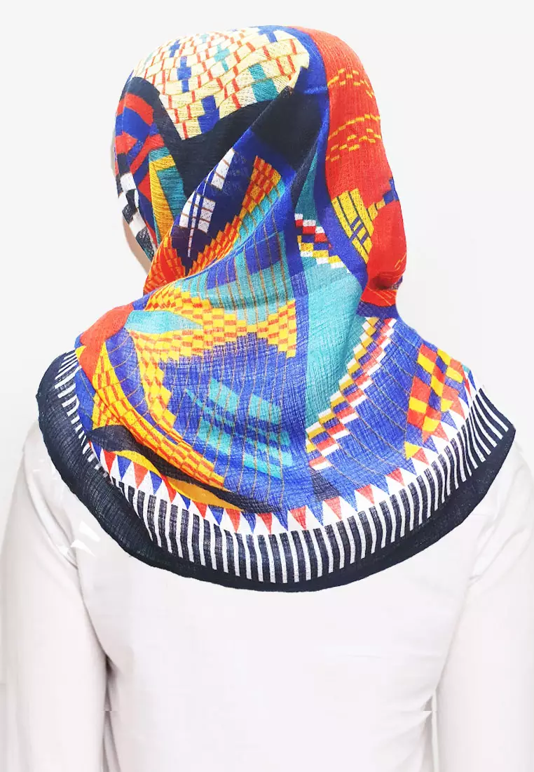 Labyrinth Hijab Pashmina Navy