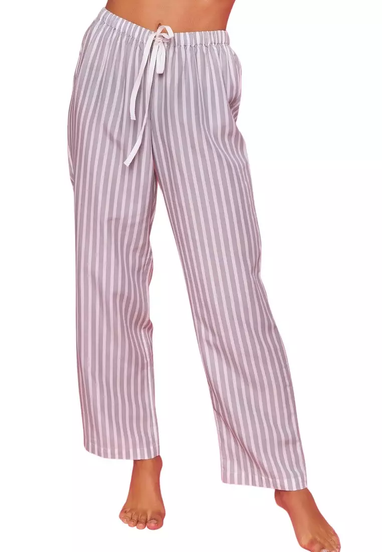 Red pants with 2025 pink stripe