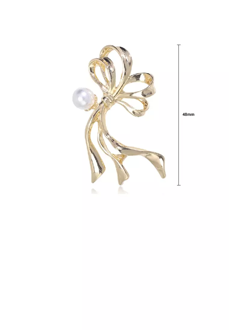Gold and pearl brooch cheap
