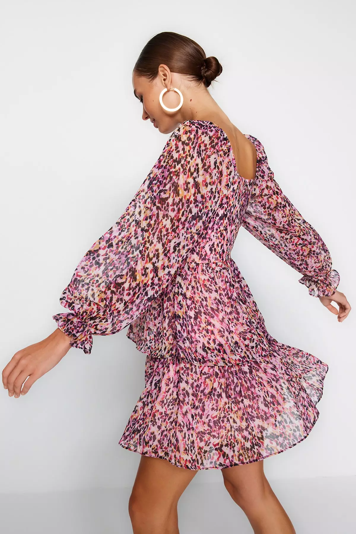 Ruffled Floral Dress