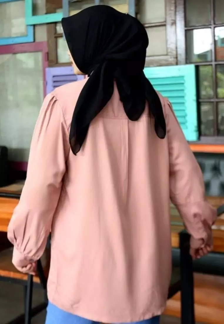 Grenda Shirt [Pink] Kemeja Soft Cotton