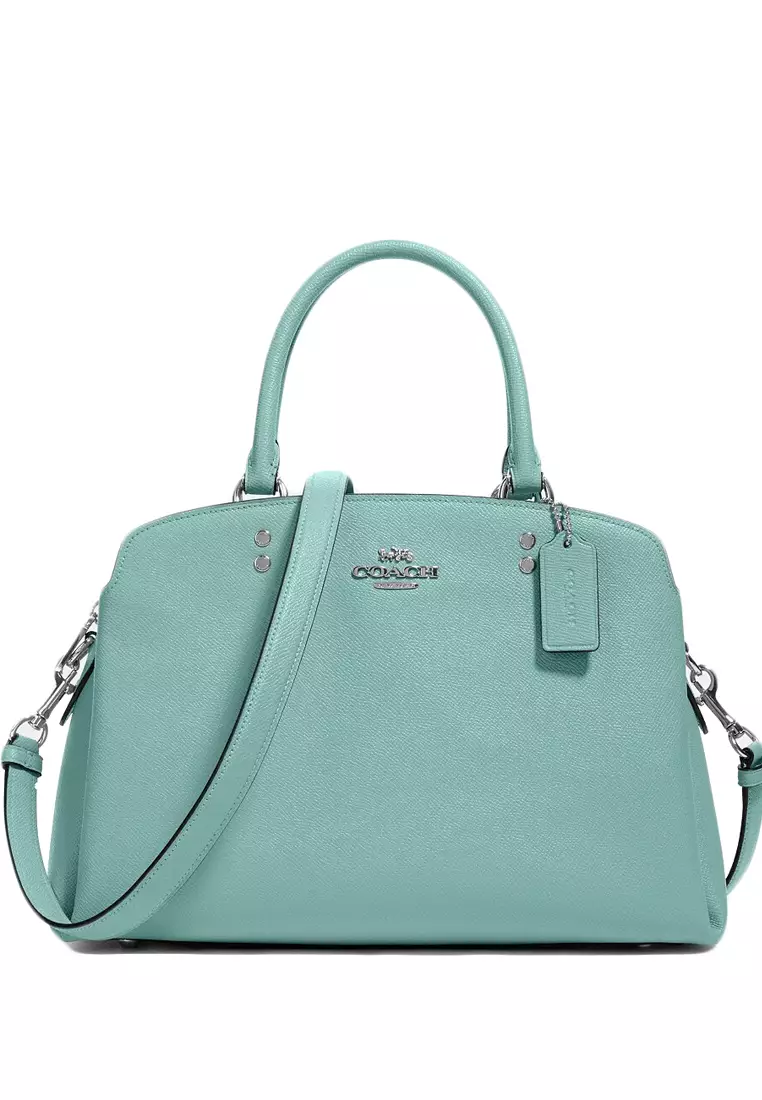 Coach Crossgrain Leather Lillie Carryall Bag Light Teal