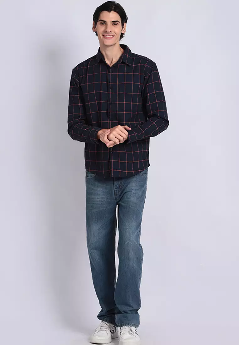 Kemeja Flanel Lengan Panjang E037J22