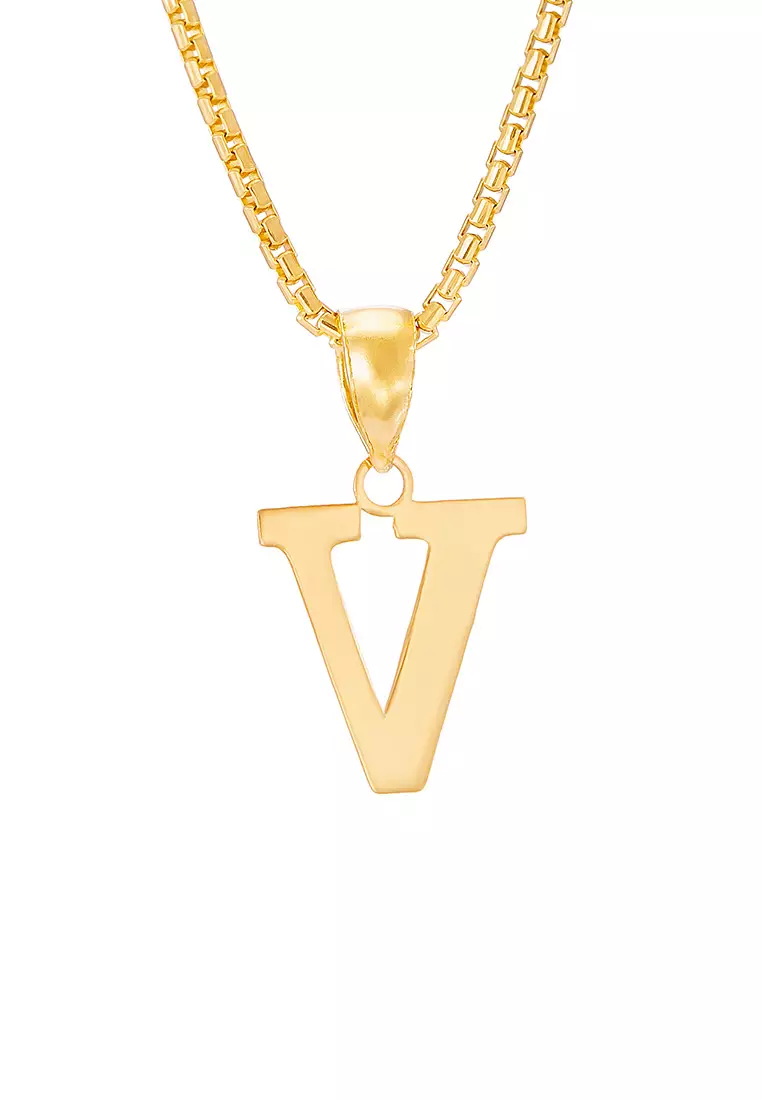 HABIB 916/22K Yellow Gold Alphabet Pendant STP060723(V)