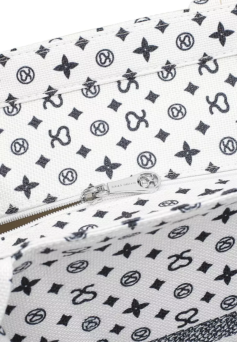 Women's Canvas Tote Bag / Shoulder Bag - White