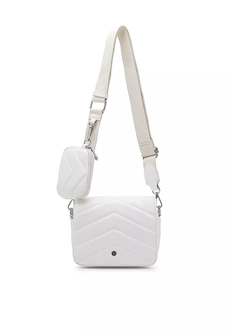 White sling shop bag