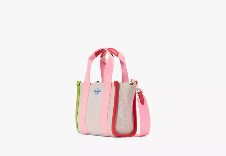 KL053 Kate Spade Kip Mini Tote Canvas  (960) Rainbow multi