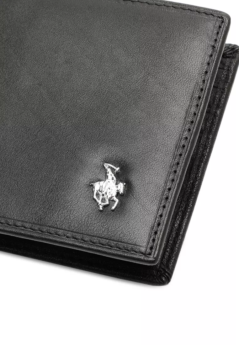 Men's RFID Blocking Bi Fold Wallet (RFID 錢包) - 黑色