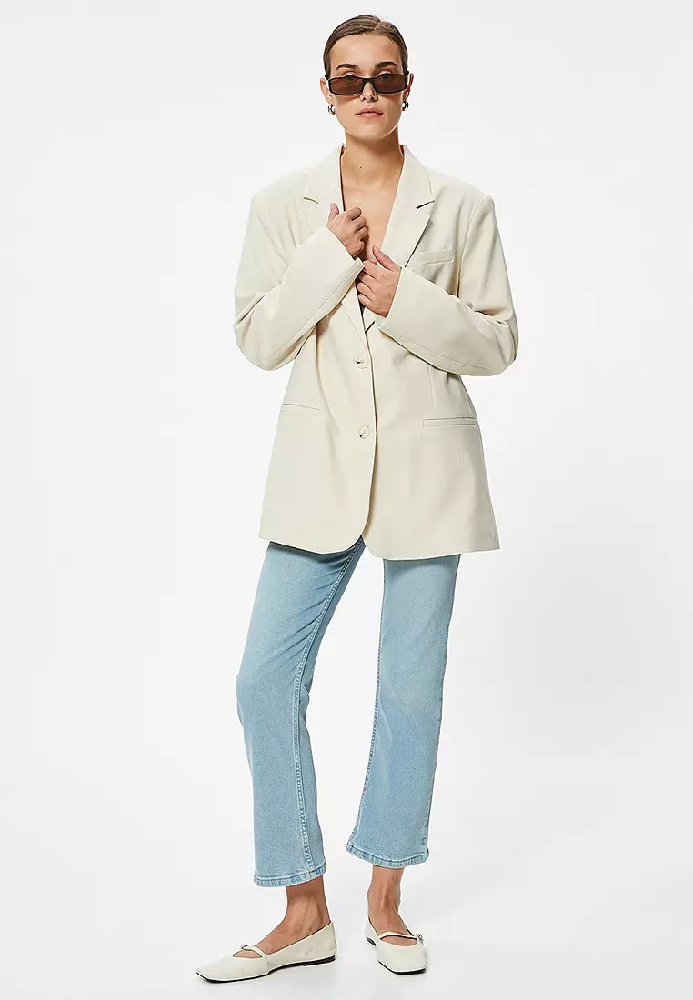 Jual KOTON Flared Jeans Crop Slim Fit Standard Waist Original 2025