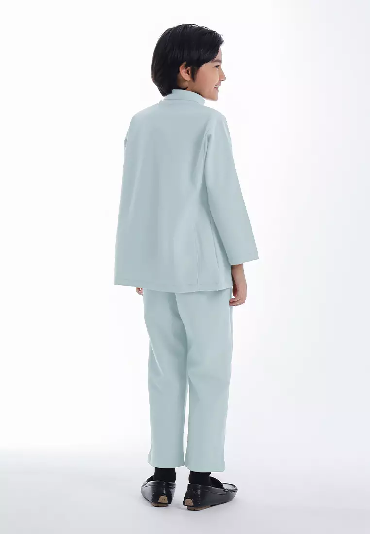 Alain Delon Baju Melayu Cekak Musang Budak - 19026501-31TintedAquaBlue