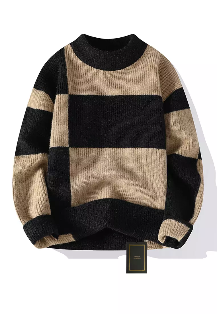 Color Matching Knit Sweater AY H23176