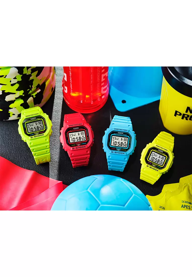 Casio G-Shock DW-5600EP-2D Light Blue Resin Band - Jam Tangan Digital Pria