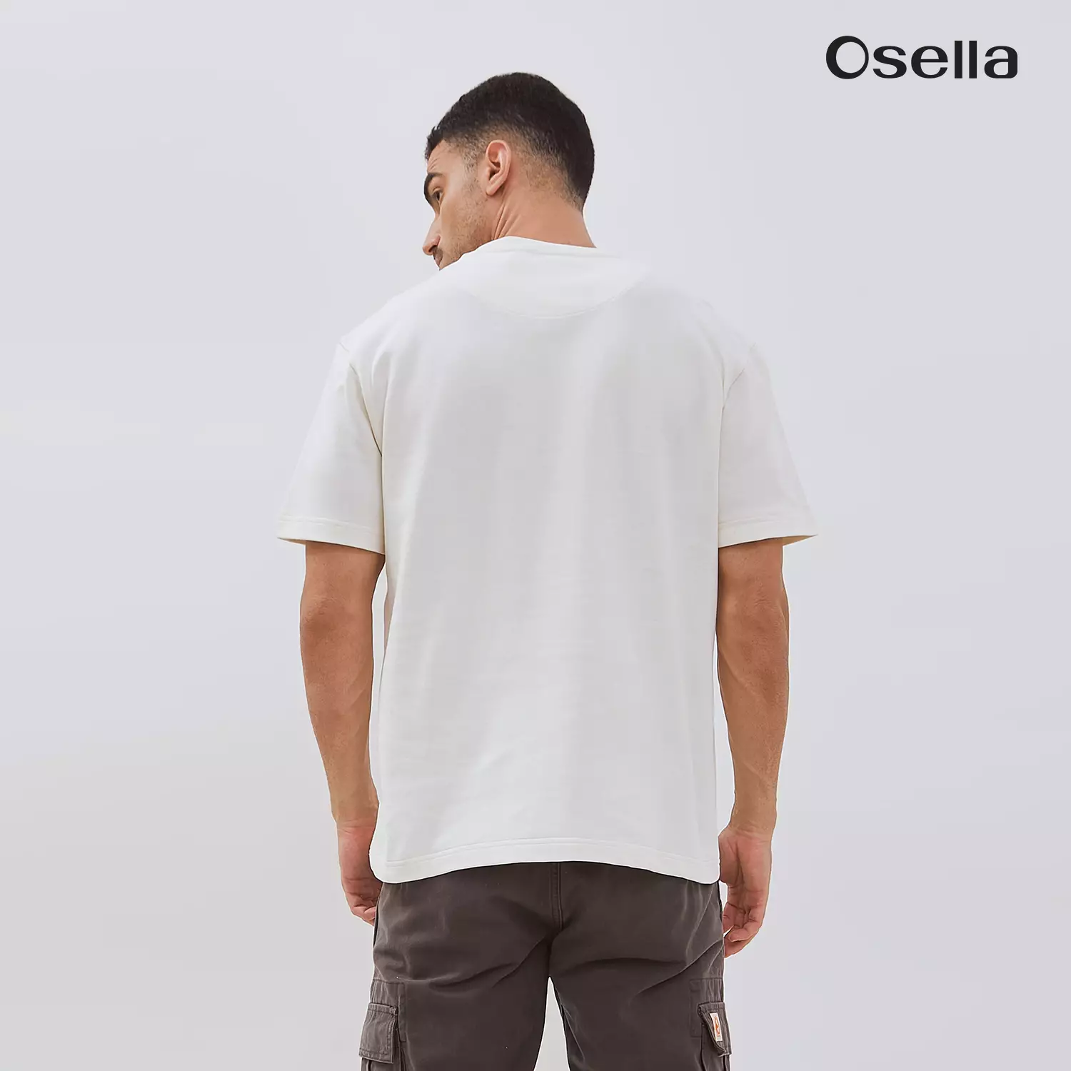 Osella Heavyweight Cotton Relaxed Fit T-Shirt 2071501988 | Atasan Kaos Lengan Pendek Pria