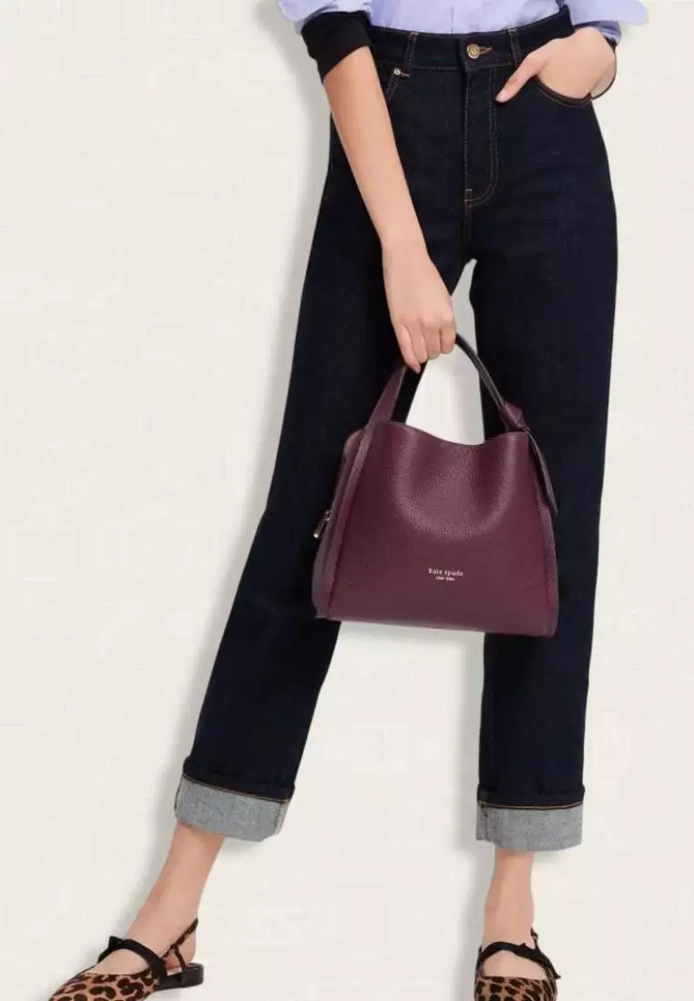 Kate Spade Knott Medium Crossbody Tote Deep Berry