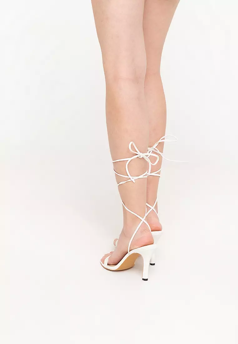 Tie Up Stiletto Heeled Sandals