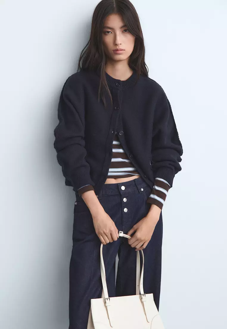 Low-Rise Straight-Leg Jeans With Buttons